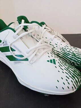 Adidas Adizero Afterburner Cleats White Green IG2308 Men’s New Size 13.5